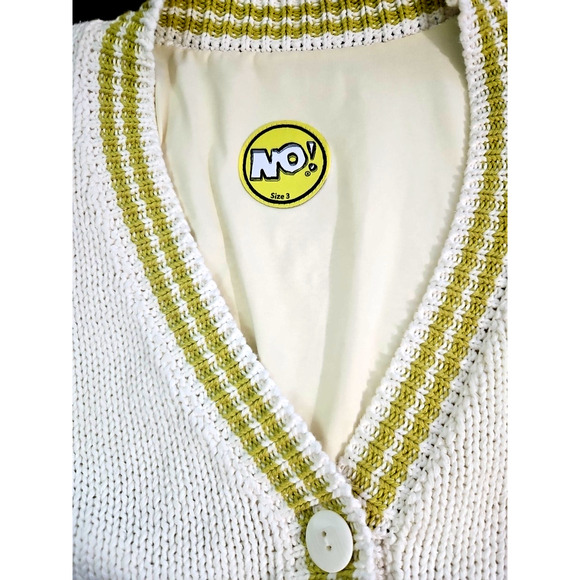 NO! Jeans Sz 3 Cardigan Sweater Lined Cotton Ramie - Picture 9 of 11